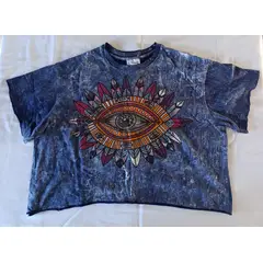 NO TIME - Crop-Top Algodón Ojo Pluma (L)