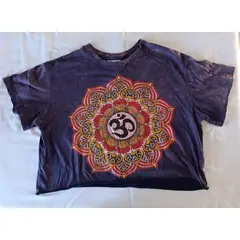 NO TIME - Crop-Top Algodón Mandala OM (L)