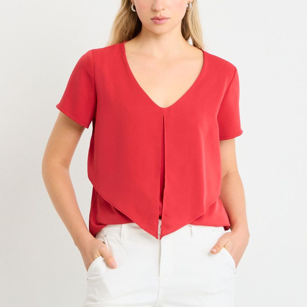 ASH - Blusa Lisa Mujer Rojo Ash
