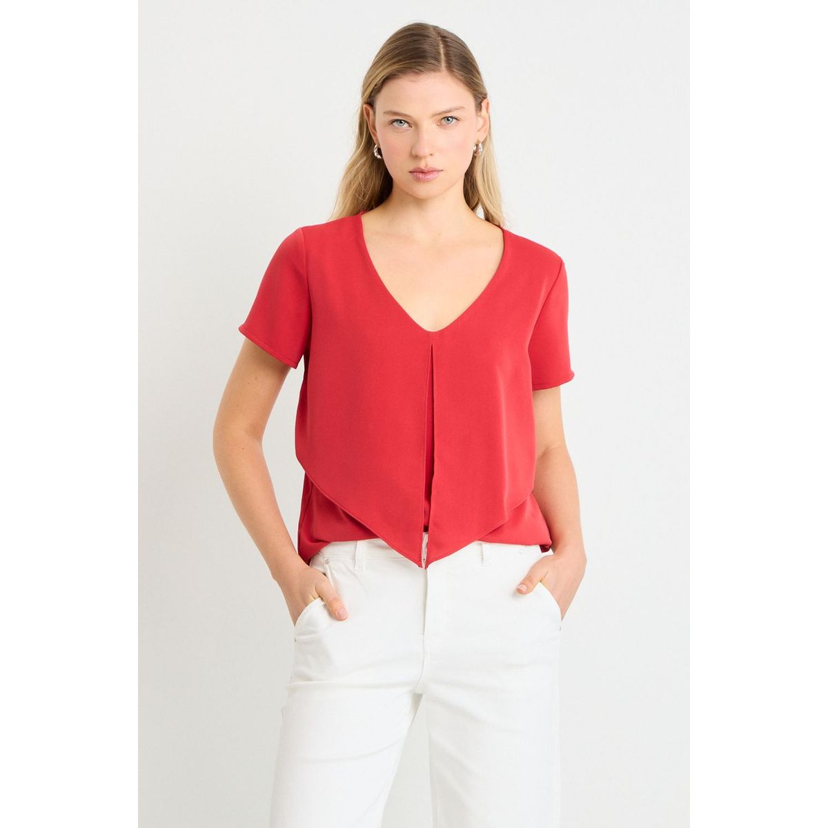 ASH - Blusa Lisa Mujer Rojo Ash