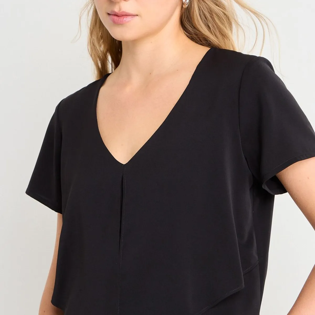 ASH - Blusa Lisa Mujer Negro Ash