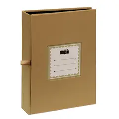 VGO - Album hojas negras con tapa de tela. para ensobrar 10x15 cm / 200F Beige