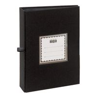 Album hojas negras con tapa de tela. para ensobrar 13x18 cm / 100F Negro