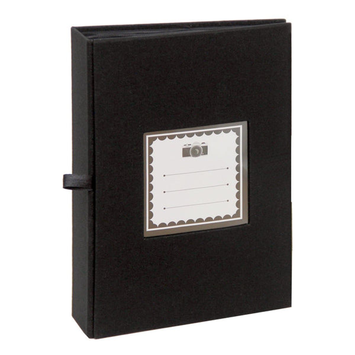 VGO - Album hojas negras con tapa de tela. para ensobrar 15x21 cm / 100F Negro Vgo