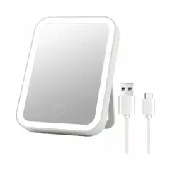 GENERICO - Espejo De Maquillaje Led De 3 Niveles Recargable Usb