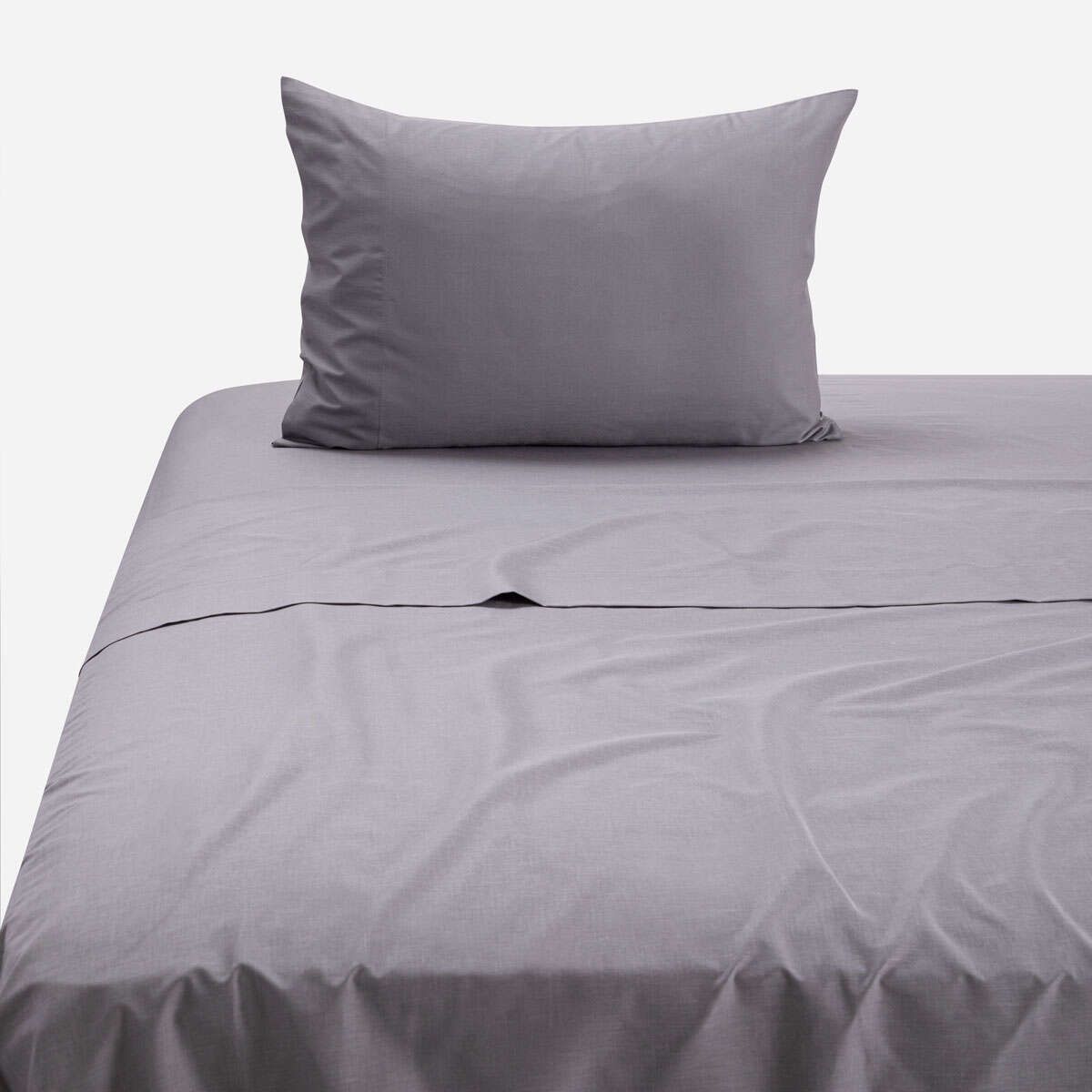 ROSEN - Sábana 144 Hilos Lisa Grafito 1 Plaza