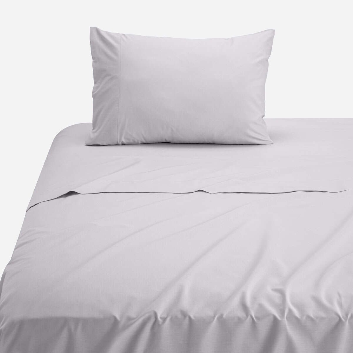 ROSEN - Sábana 144 Hilos Lisa Plata 1,5 Plazas