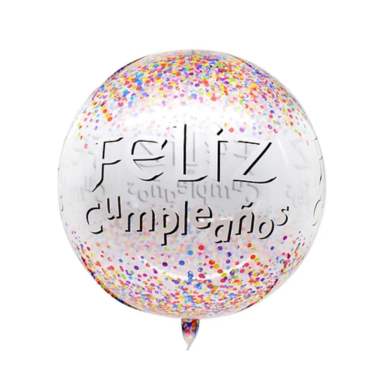 GENERICO - Globo transparente feliz cumpleaños 55cm