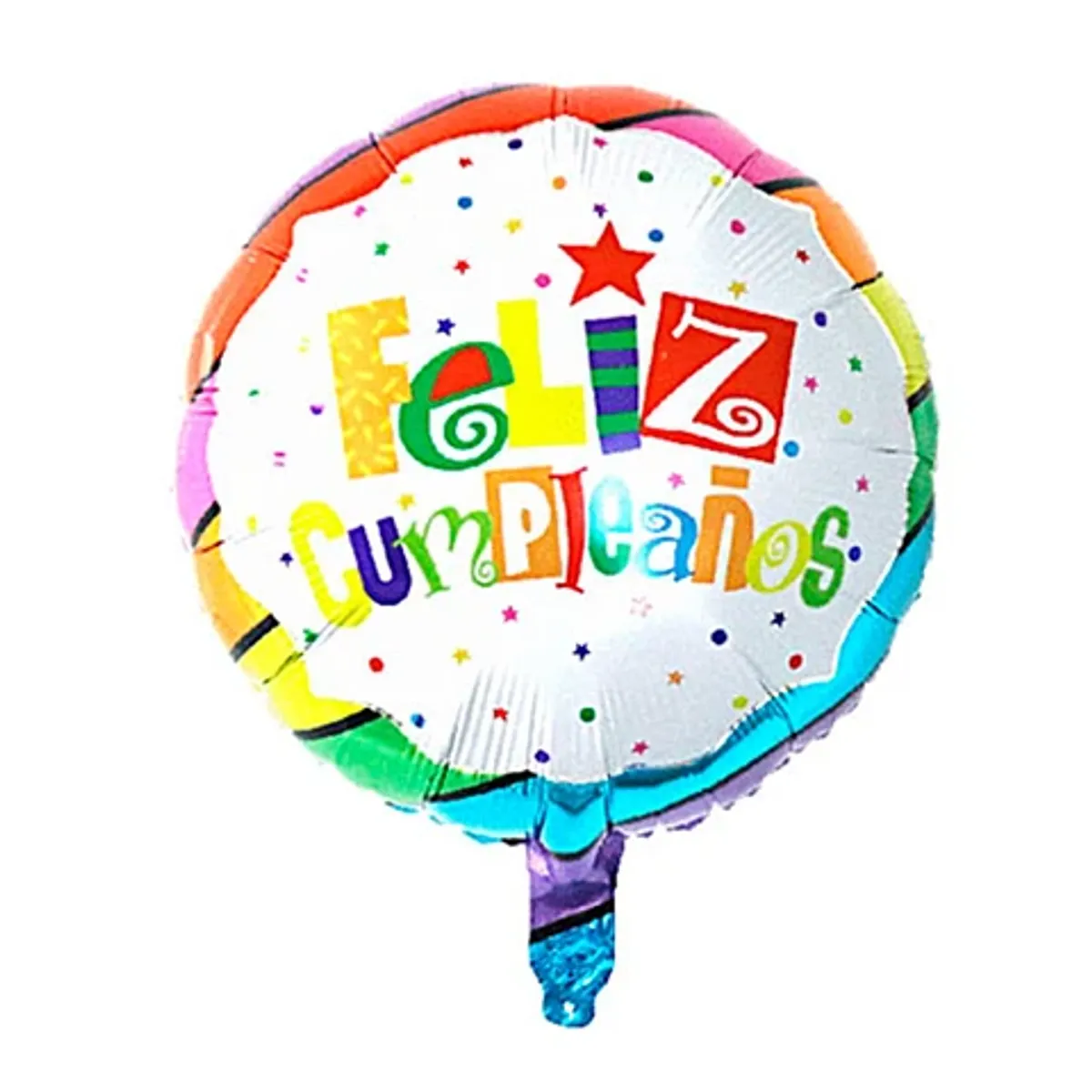 GENERICO - Globo metálico feliz cumpleaño multicolor 45cm