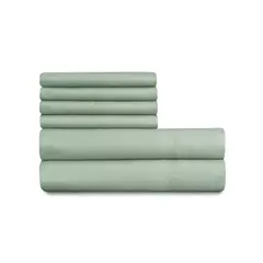 GENERICO - Juego de Sábanas Hotel Style King Size 1000 hilos Algodón Egipcio - Verde