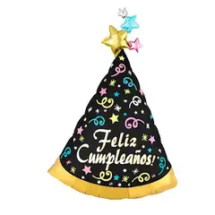 GENERICO - Globo metalico gorro de cumpleaños 57x87cm