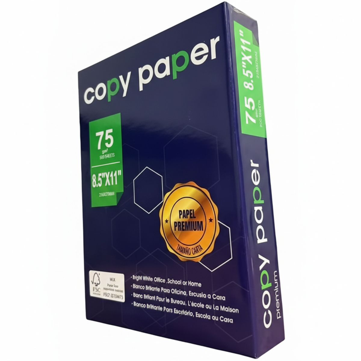 GENERICO - Resma Papel Tipo Copy Paper - 500 Hojas - 75 gr