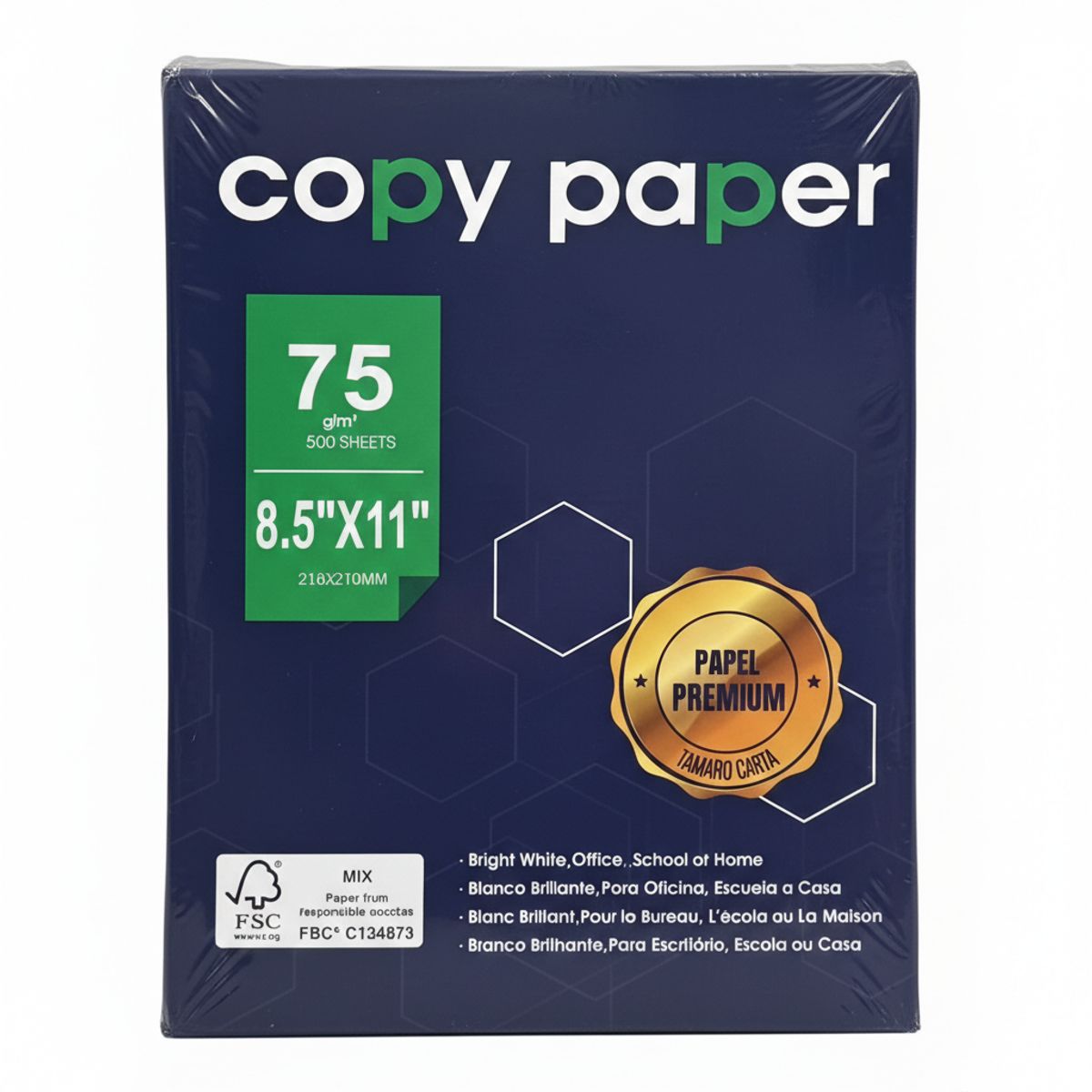 GENERICO - Resma Papel Tipo Copy Paper - 500 Hojas - 75 gr