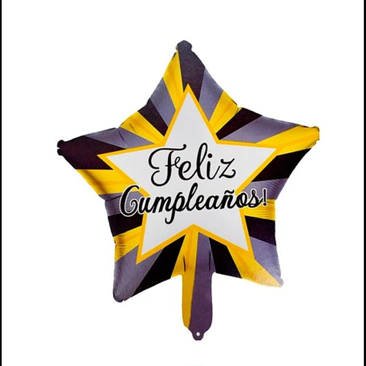 GENERICO - Globo metálico estrella feliz cumpleaños 45cm