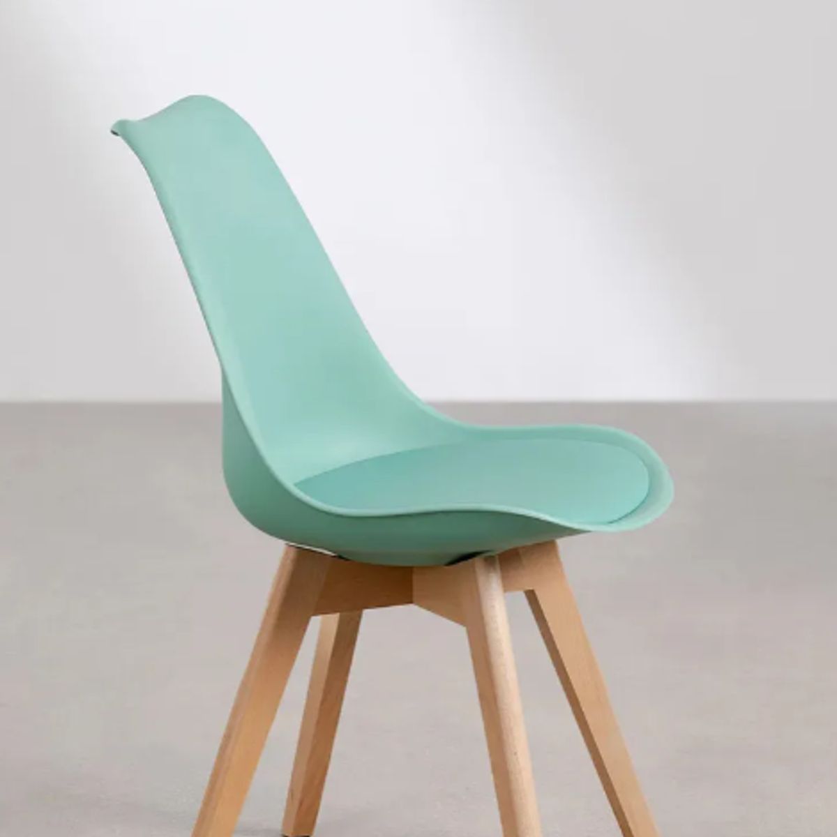 GENERICO - Pack 6 Sillas Tulip Eames Acolchadas Sillas  Verde agua