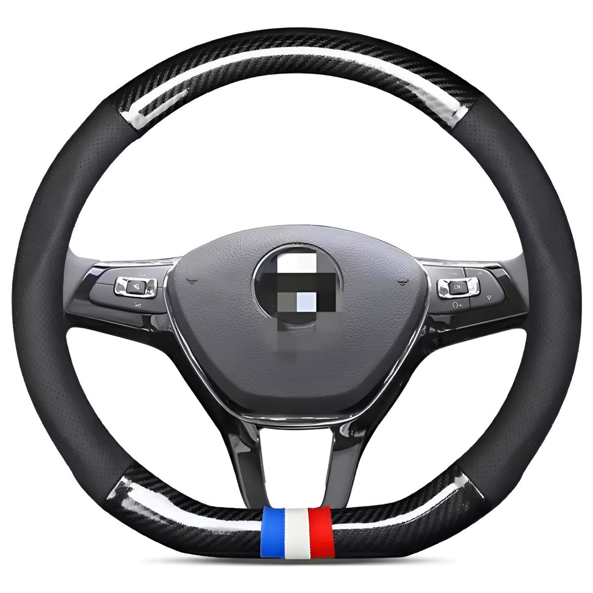 GENERICO - Funda Cubre Volante Deportivo Tipo D Eco Cuero 38cm Fibra RyC 822413