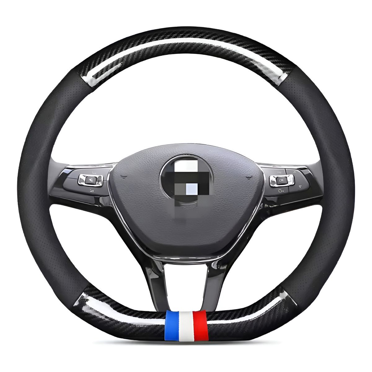 GENERICO - Funda Cubre Volante Deportivo Tipo D Eco Cuero 38cm Fibra RyC 822413