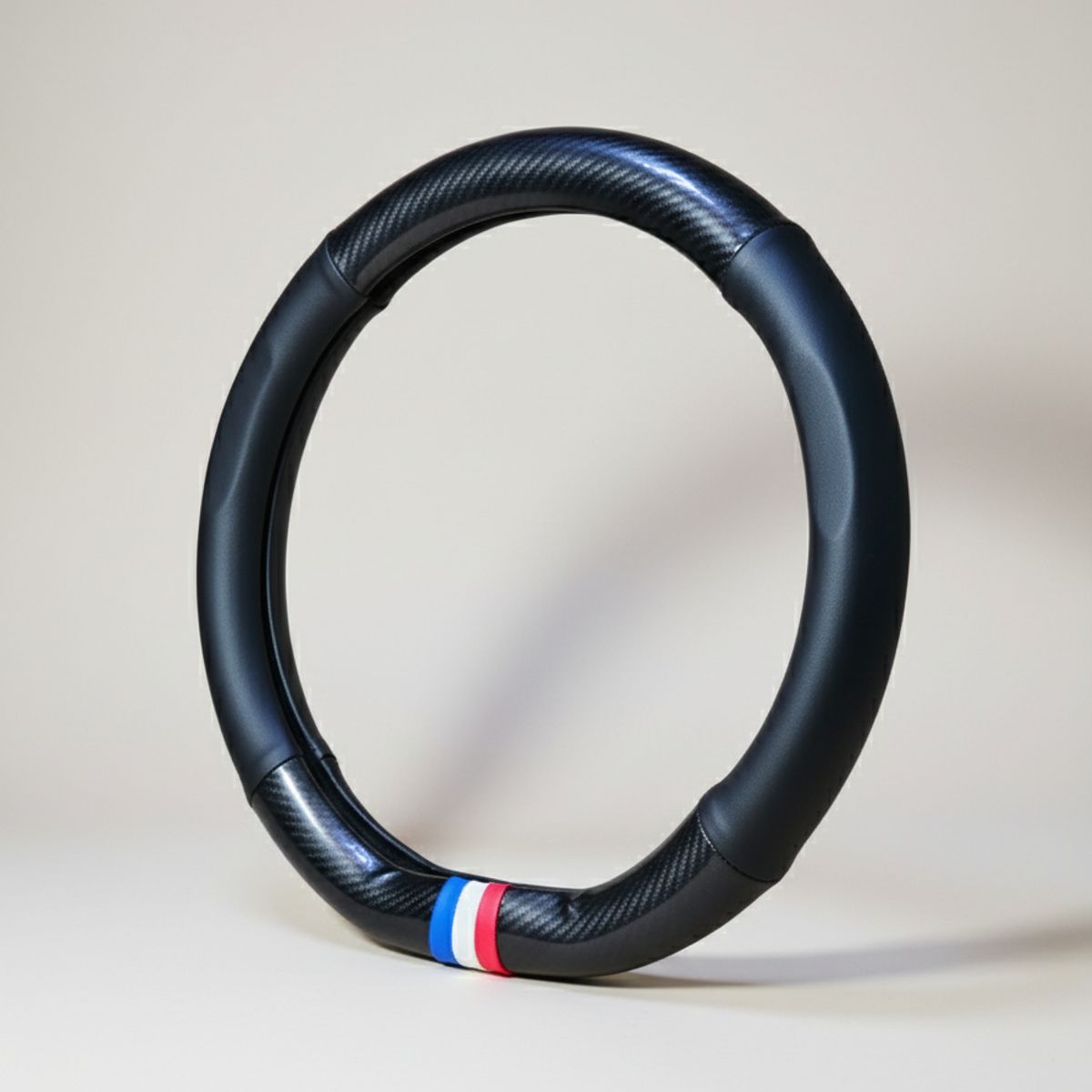 GENERICO - Funda Cubre Volante Deportivo Tipo D Eco Cuero 38cm Fibra RyC 822413