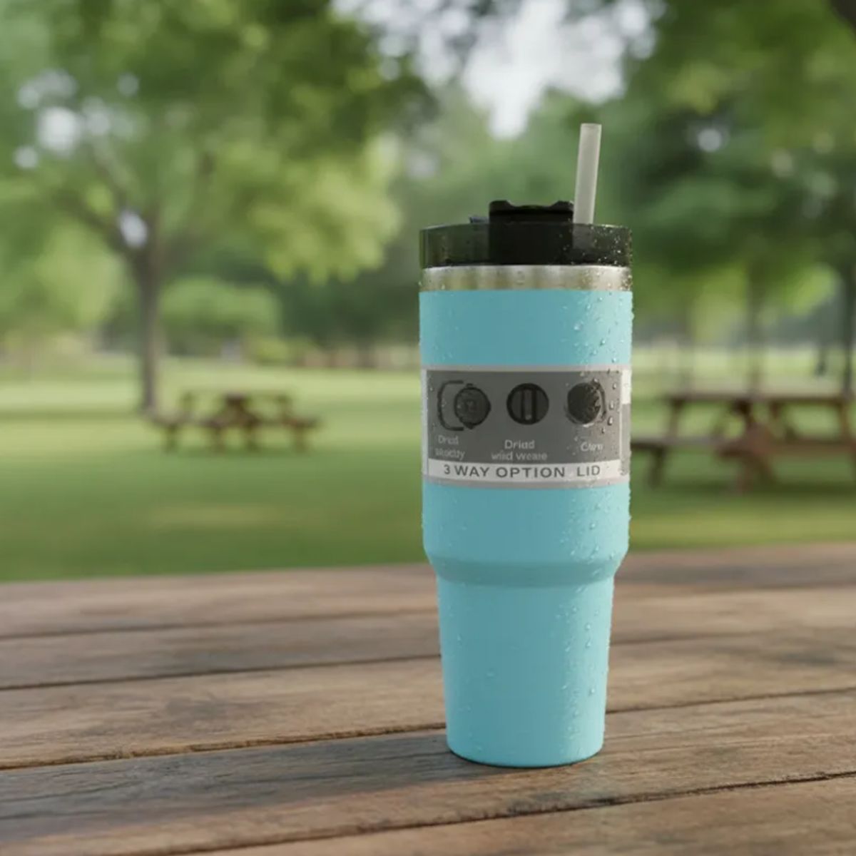 GENERICO - Vaso Térmico 900ml Acero Inoxidable Con Tapa y Bombilla