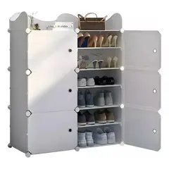 GENERICO - Estante Organizador de Zapatos 6 Niveles Modular Blanco