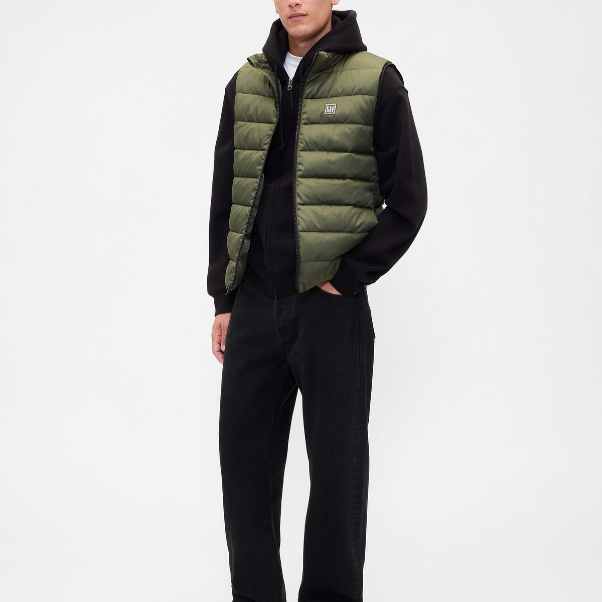 GAP - Chaqueta Hombre Vest Verde Gap