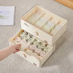 GENERICO - Cajonera Organizadora Plástica Apilable 34cm Beige