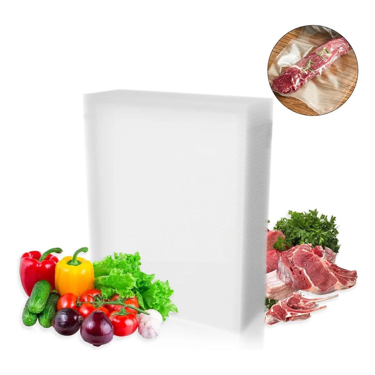 GENERICO - Bolsas de Vacío para Alimentos 20x25cm Transparente Pack de 100