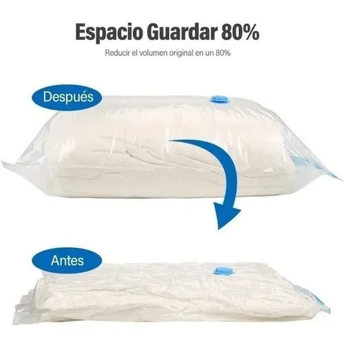 GENERICO - Bolsas Al Vacío Para Almacenamiento Con Bomba Manual 8 Piezas Resistentes