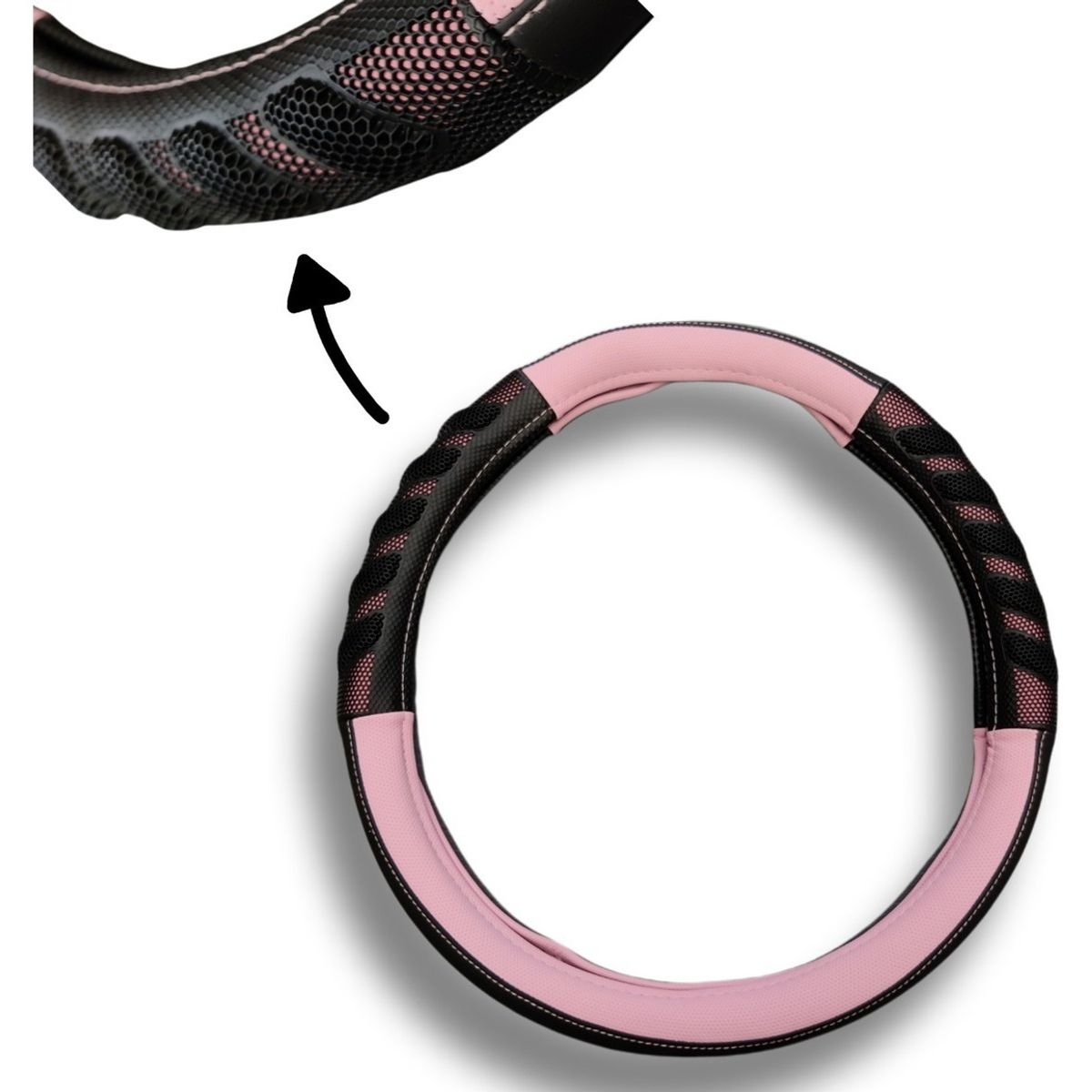 GENERICO - Funda Cubre Volante Para Mujer Eco Cuero Goma Antideslizante