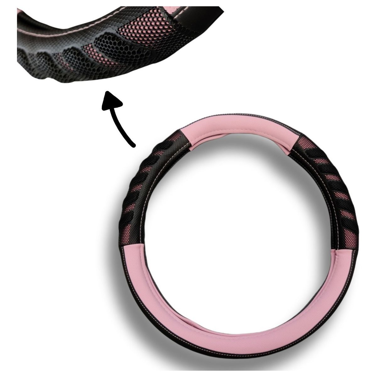 GENERICO - Funda Cubre Volante Para Mujer Eco Cuero Goma Antideslizante
