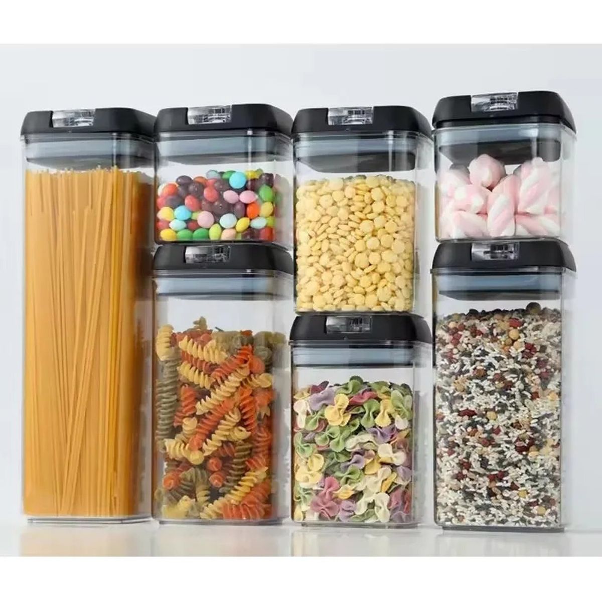 GENERICO - Set de Contenedores Herméticos Transparente Cocina Seguridad Silicona