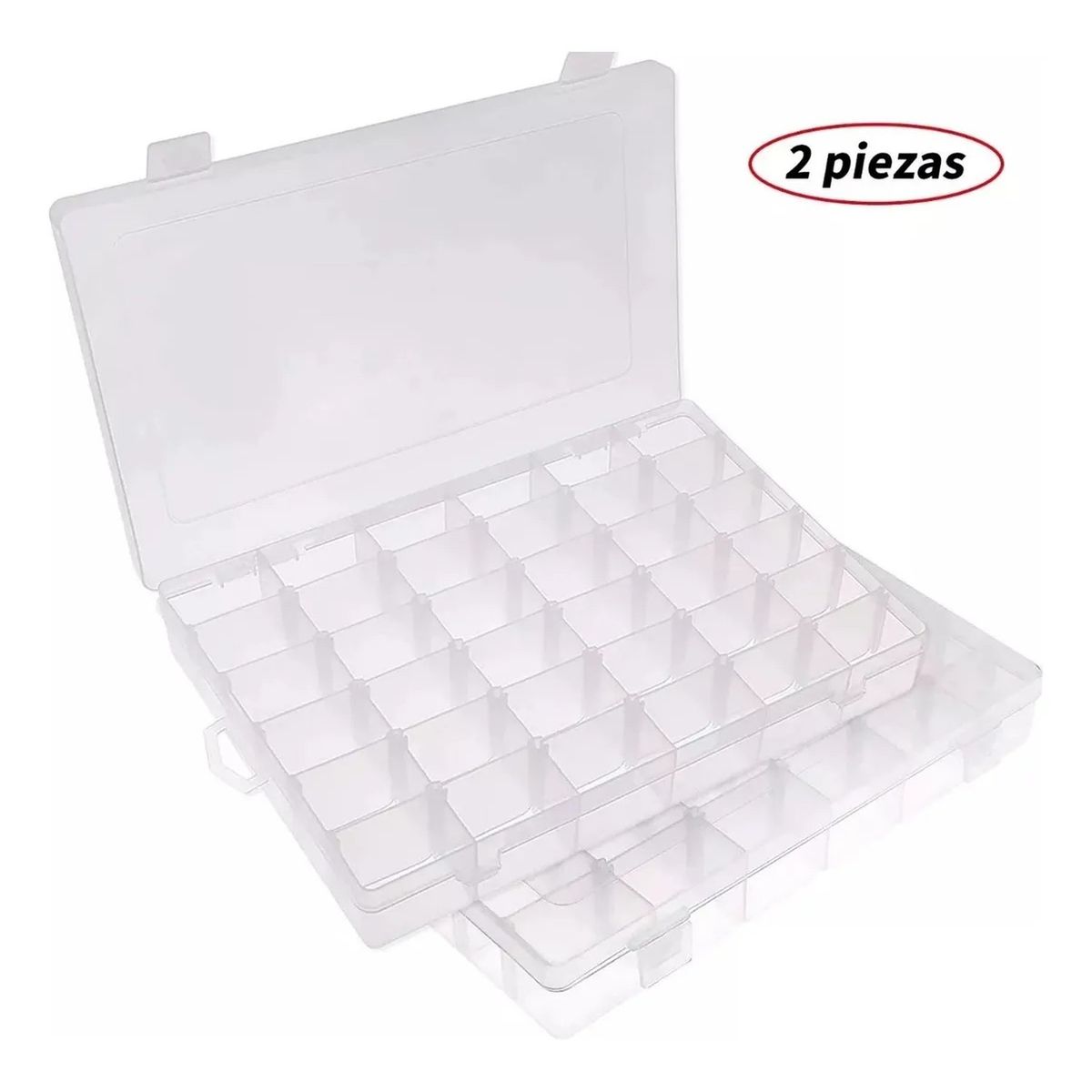 GENERICO - Caja Organizadora Plástica 36 Compartimentos Transparente