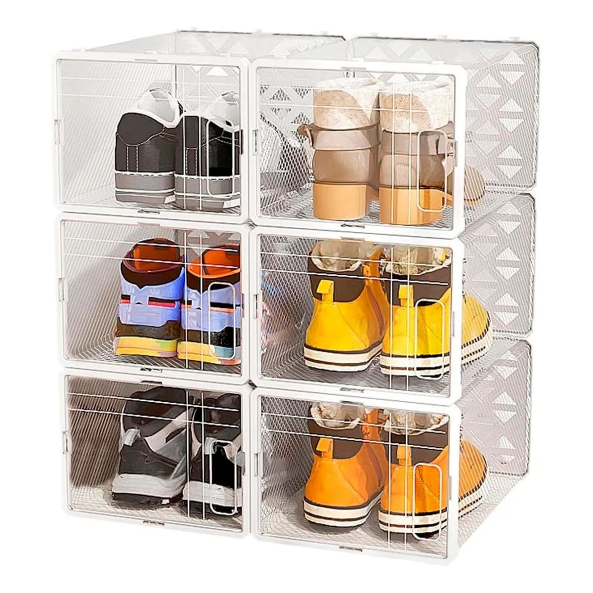 GENERICO - Organizador de Zapatos Apilable de Plástico Transparente