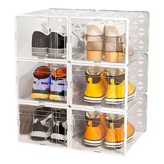 GENERICO - Organizador de Zapatos Apilable de Plástico Transparente