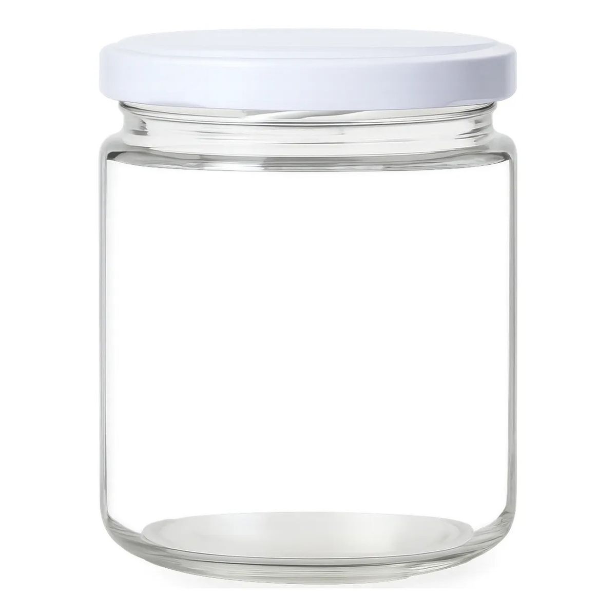 GENERICO - Frasco de Vidrio para Conservas 460cc Tapa Blanca 24 Unidades