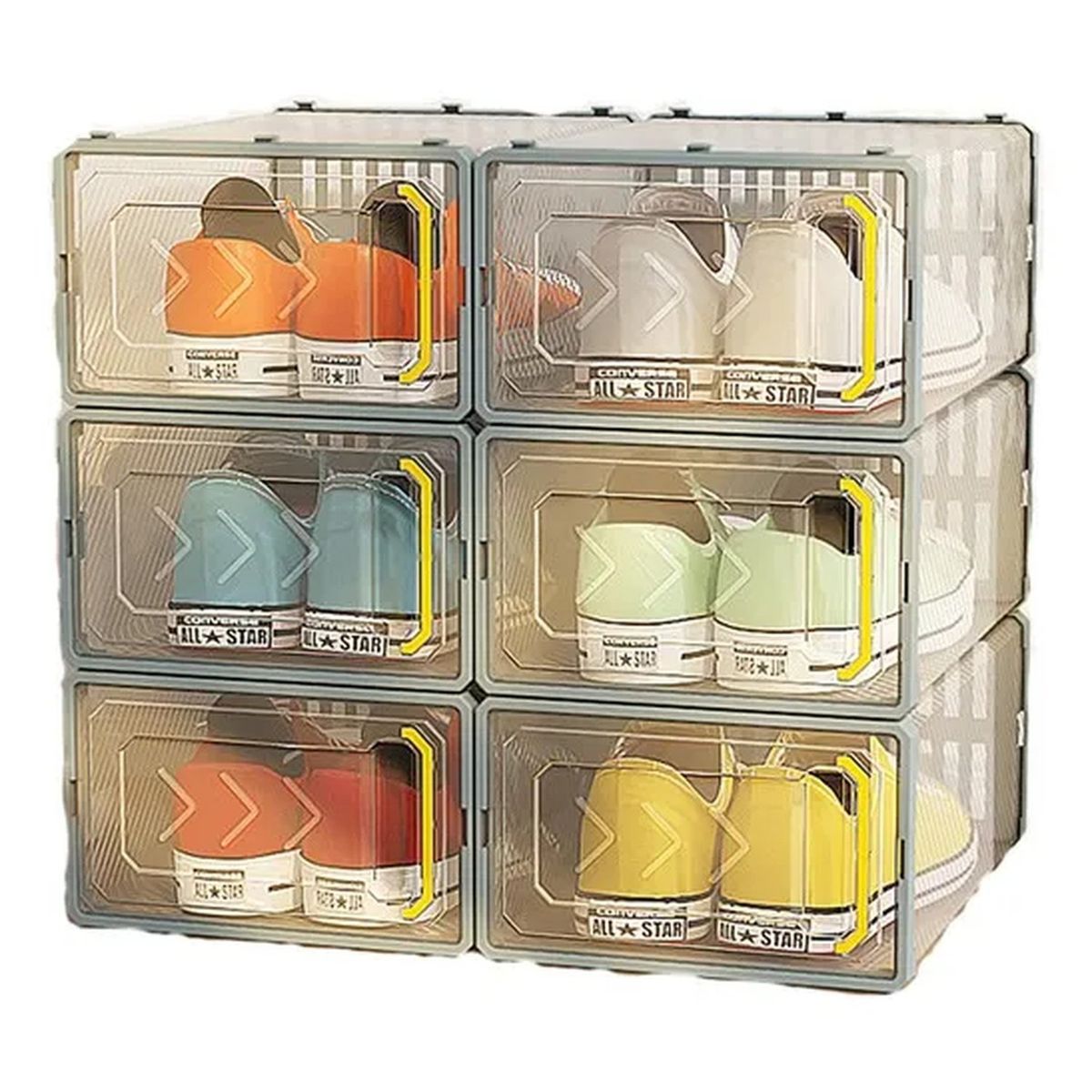 GENERICO - Caja Organizadora de Zapatos Apilable Plástico Transparente