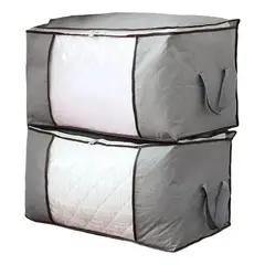 GENERICO - Bolsa de Almacenamiento Organizadora Tela Gris 60x40x35cm
