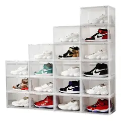 GENERICO - Caja Organizadora de Zapatos Apilable Transparente de Gran Capacidad Plástico