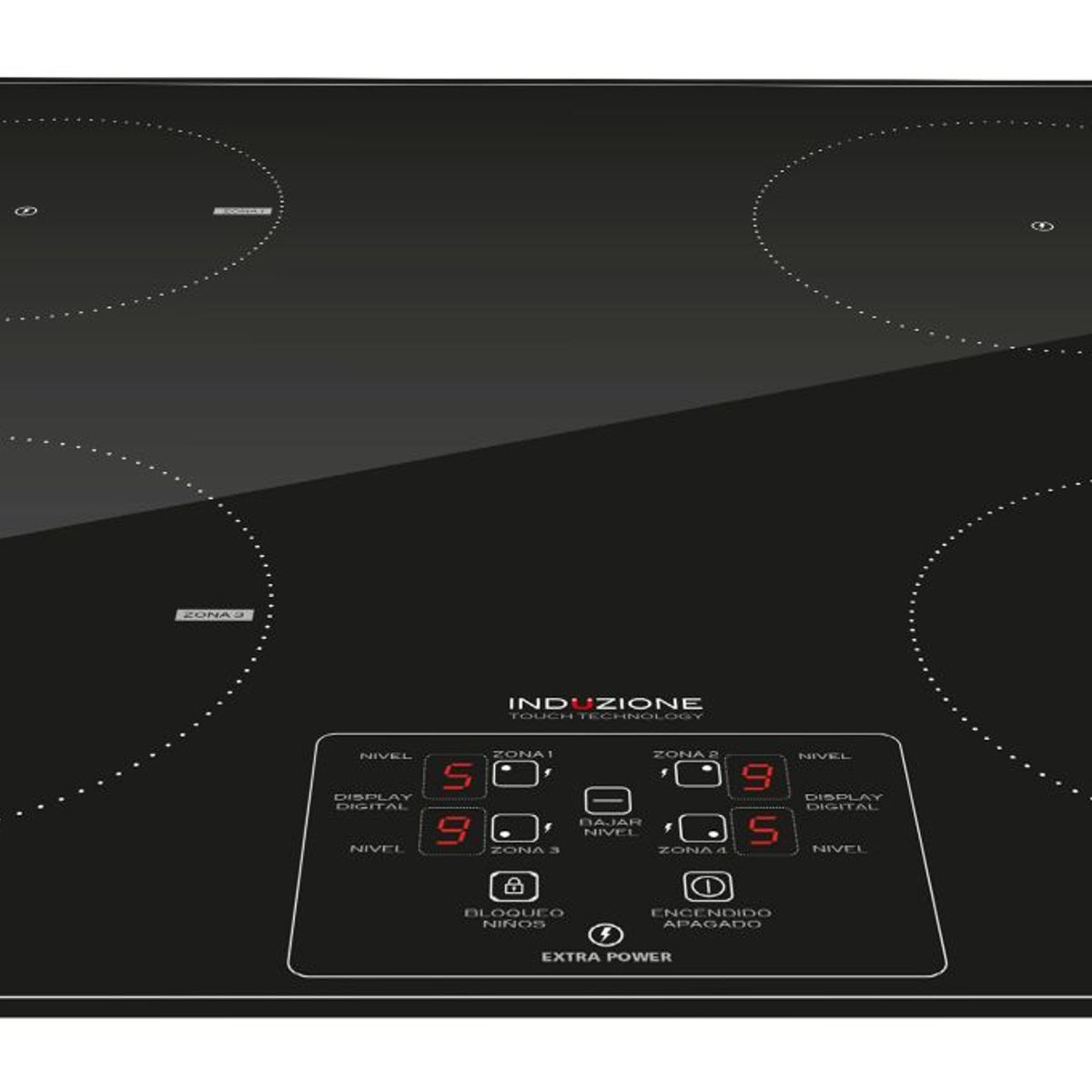 SINDELEN - Encimera de inducción 4 zonas CEI-4602NG