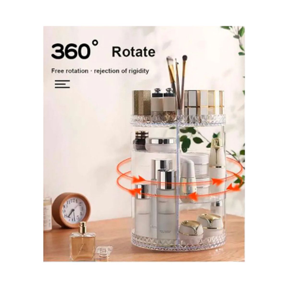 GENERICO - Organizador De Cosmeticos Giratorio De 360° Transparente
