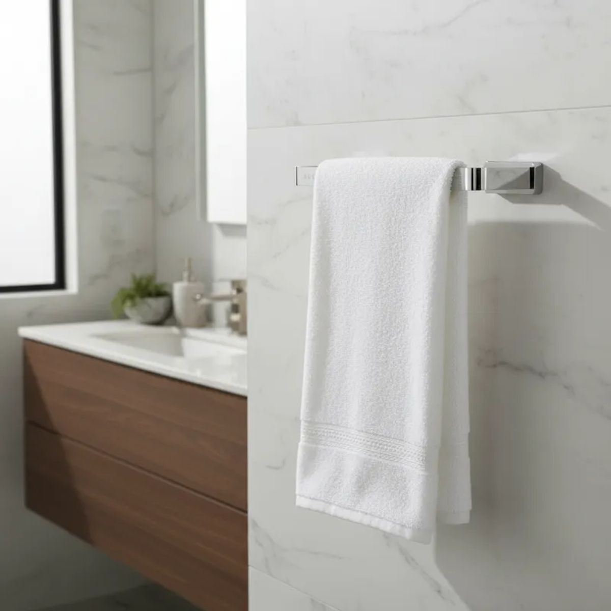 STRETTO - Toallero Colgador Porta Toalla Gancho Aggio Ottone Cromo