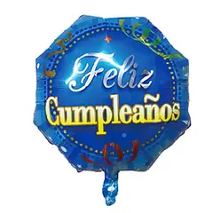 GENERICO - Globo metálico feliz cumpleaños 45cm