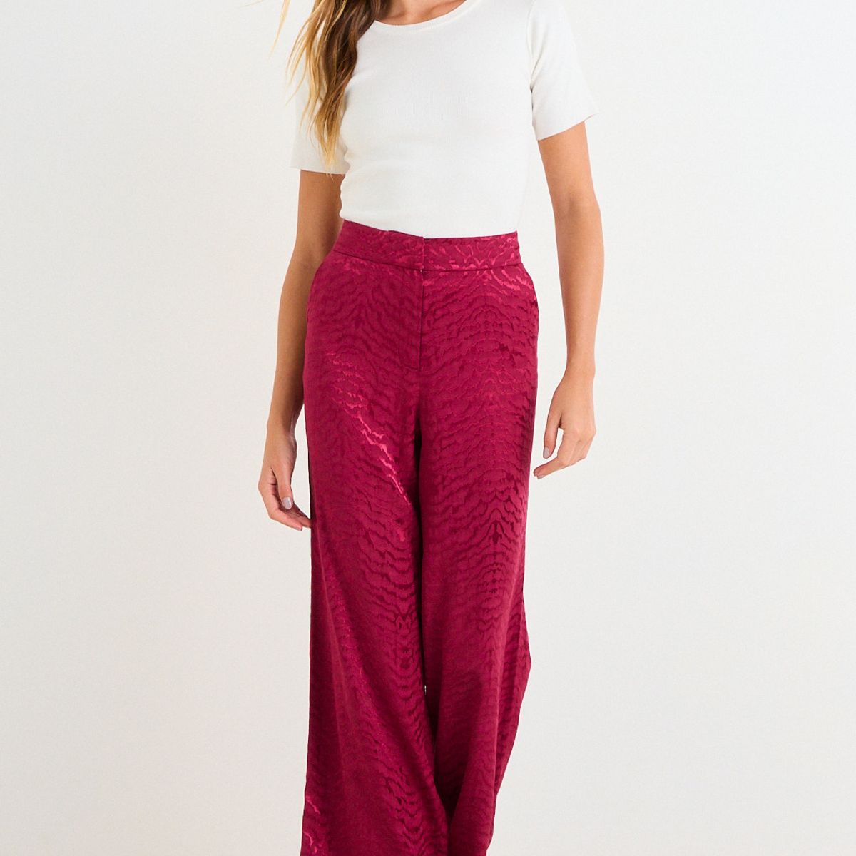 ASH - Pantalon Sastrero Mujer Burdeos Ash