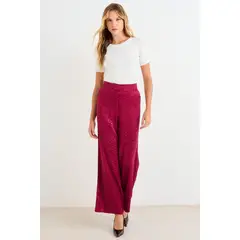ASH - Pantalon Sastrero Mujer Burdeos