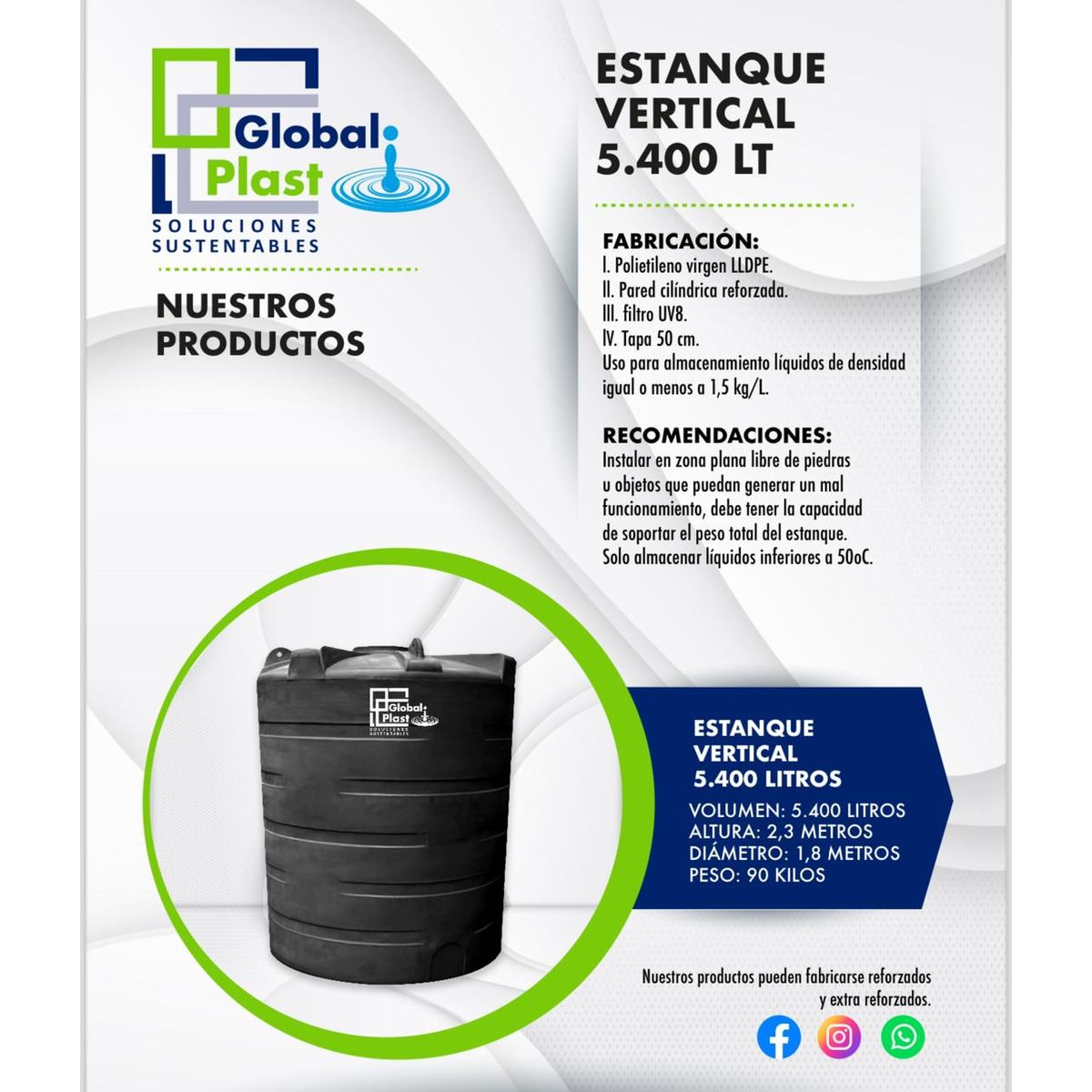 GENERICO - Estanque de agua potable 5400L