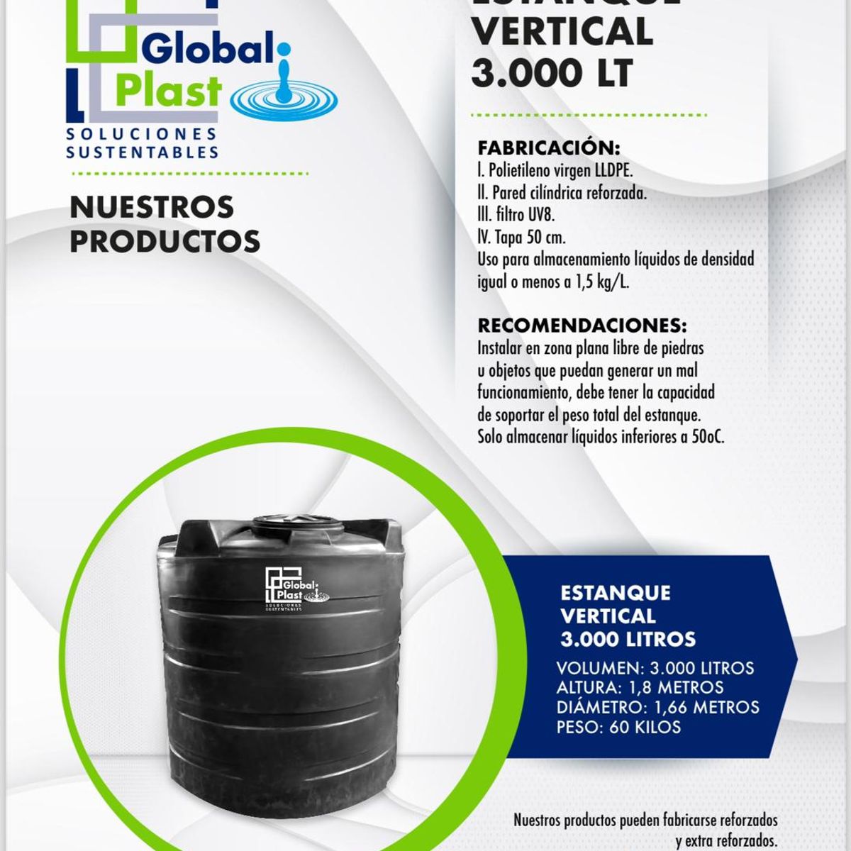 GENERICO - Estanque de agua potable 3000L