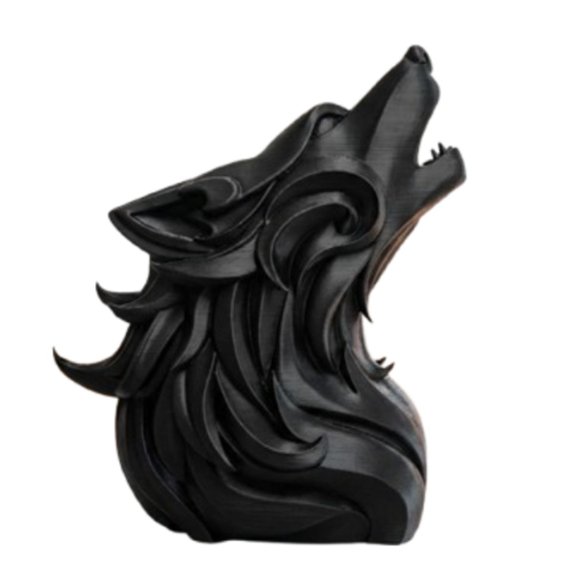 GENERICO - Escultura- Lobo Alfa Aullando