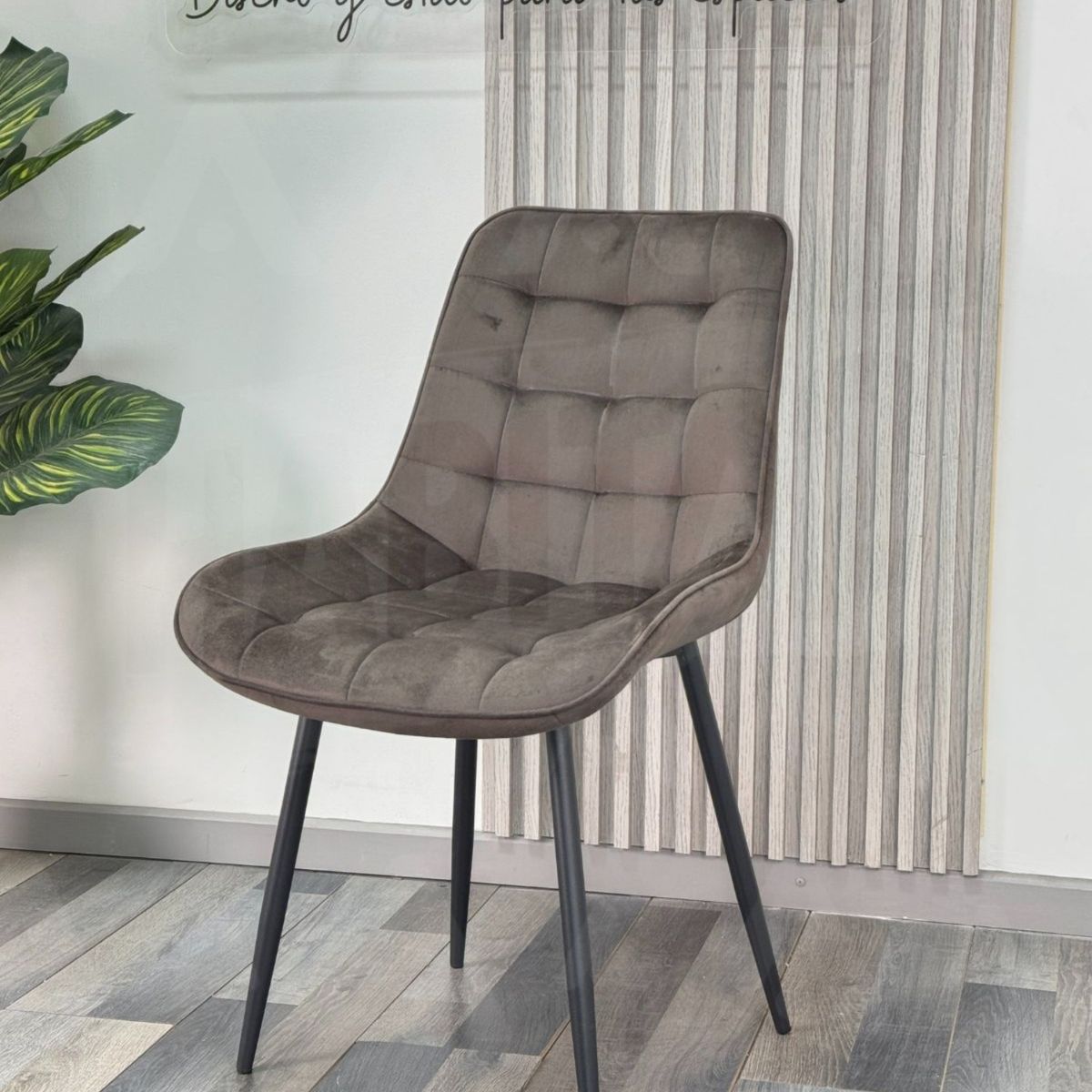 HABITA2 CHILE - Pack de 4 Silla Comedor Terciopelo Cuadros