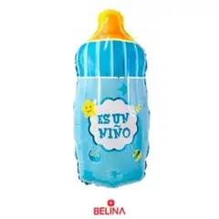 GENERICO - Globo metalico mamadera azul es un niño 41x80cm