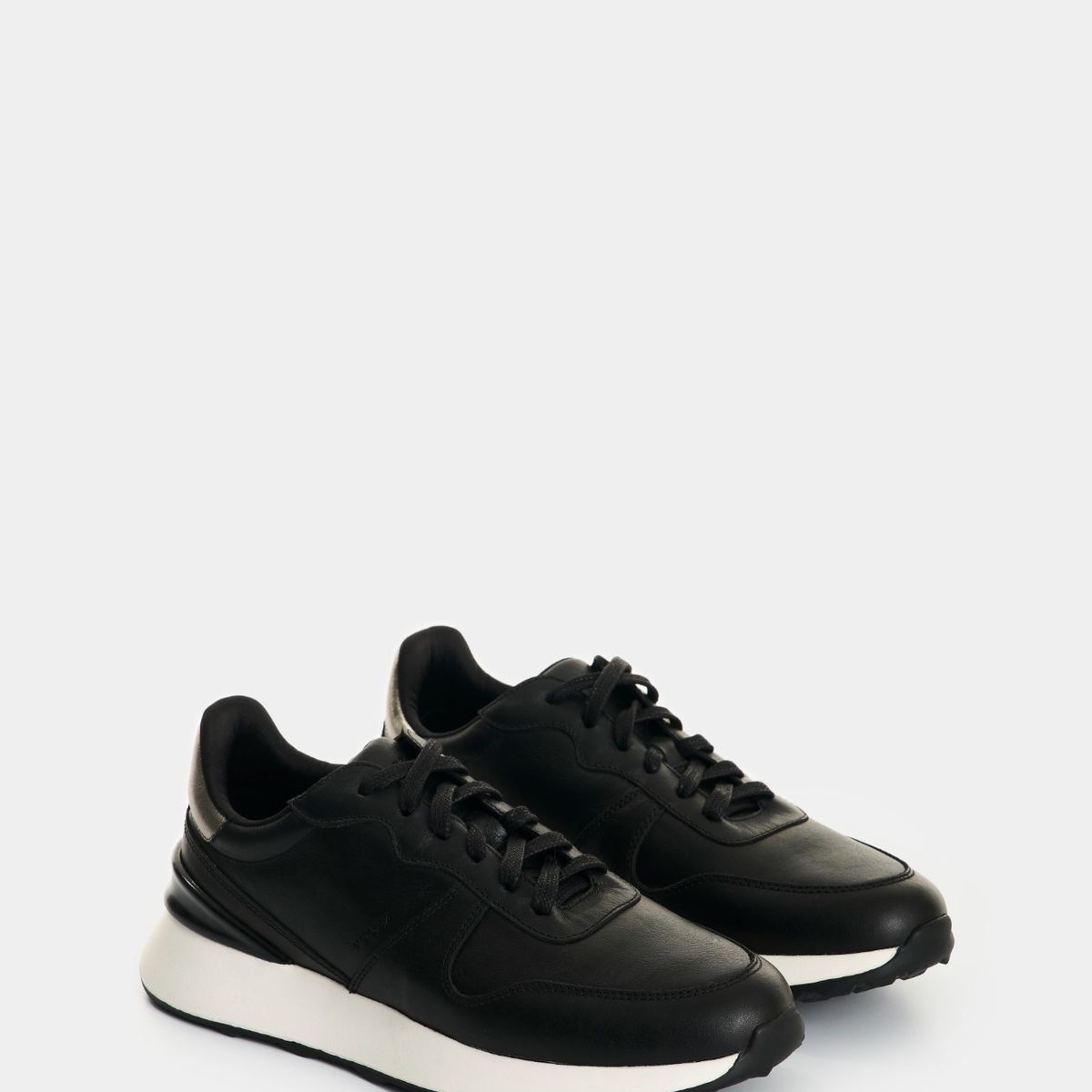 VELEZ - Vélez Zapatilla Tenis Cuero Y Folia Mujer Cooper Negro